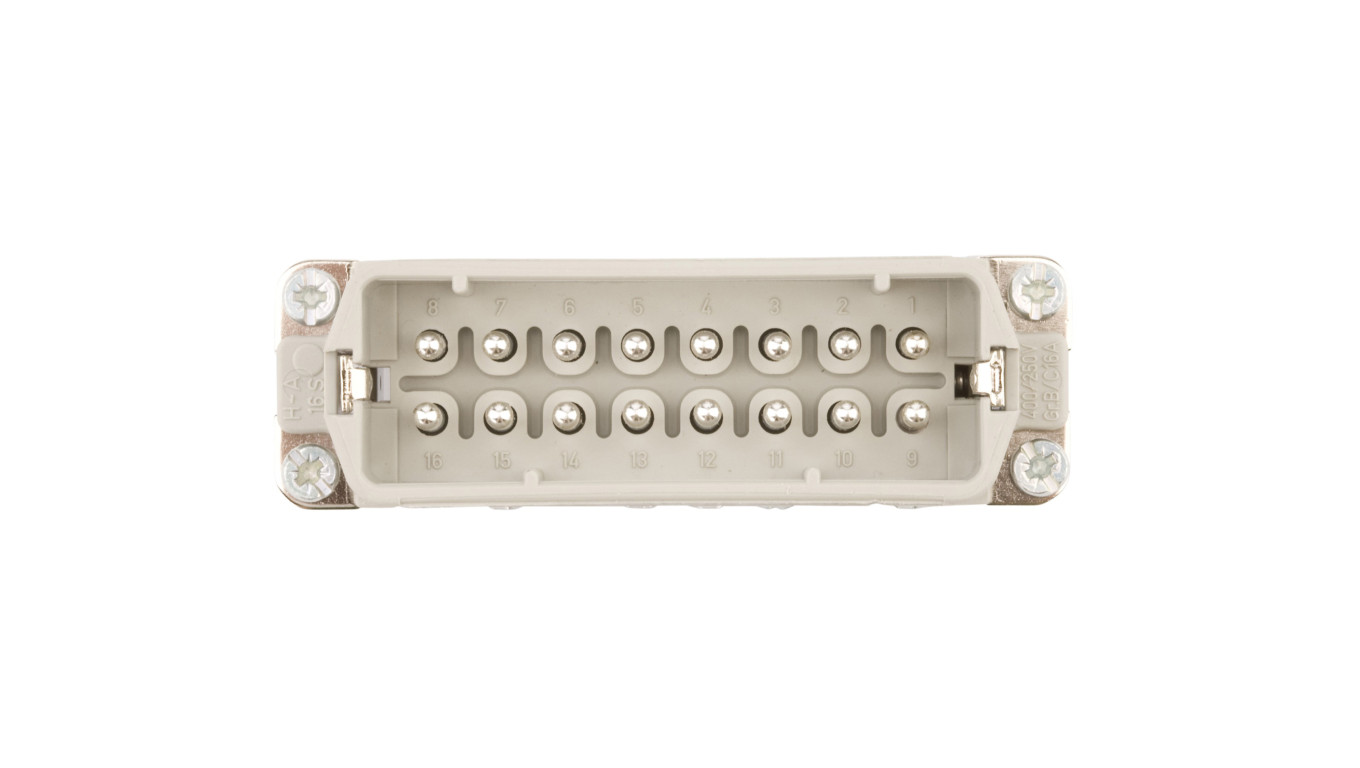 Wkład złącza 16P+PE męski 16A 250V EPIC H-A 16 SS 10530000