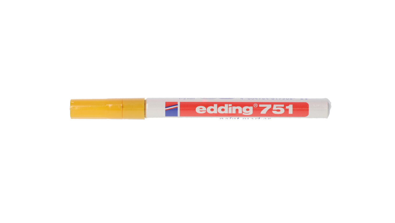 Pisak odporny na ścieranie i wodę PLC-YL 1-2mm żółty E04ZP-01090500403 /5szt./