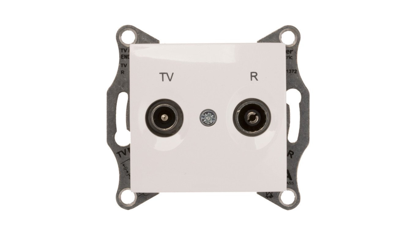 Sedna Gniazdo antenowe RD/TV końcowe białe SDN3301621