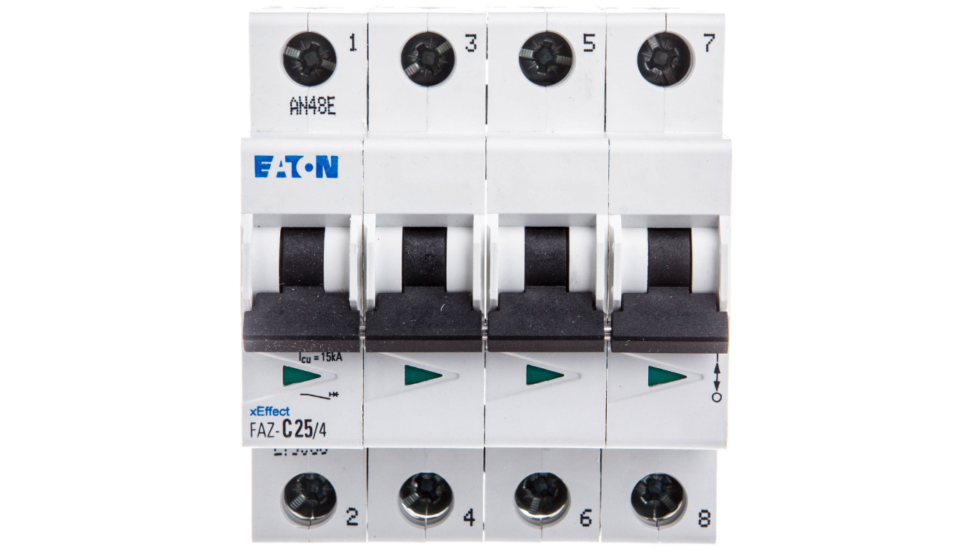 Wyłącznik nadprądowy 4P C 25A 15kA AC FAZ C25/4 279063
