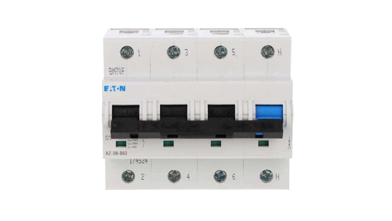 Wyłącznik nadprądowy 3P+N B 63A 25kA AC AZ-3N-B63 174524