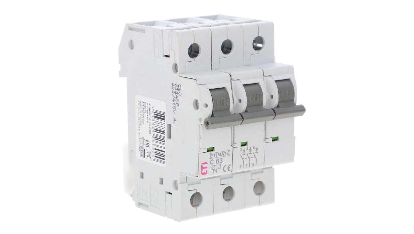 Wyłącznik nadprądowy ETIMAT 6 3p C63 002145522