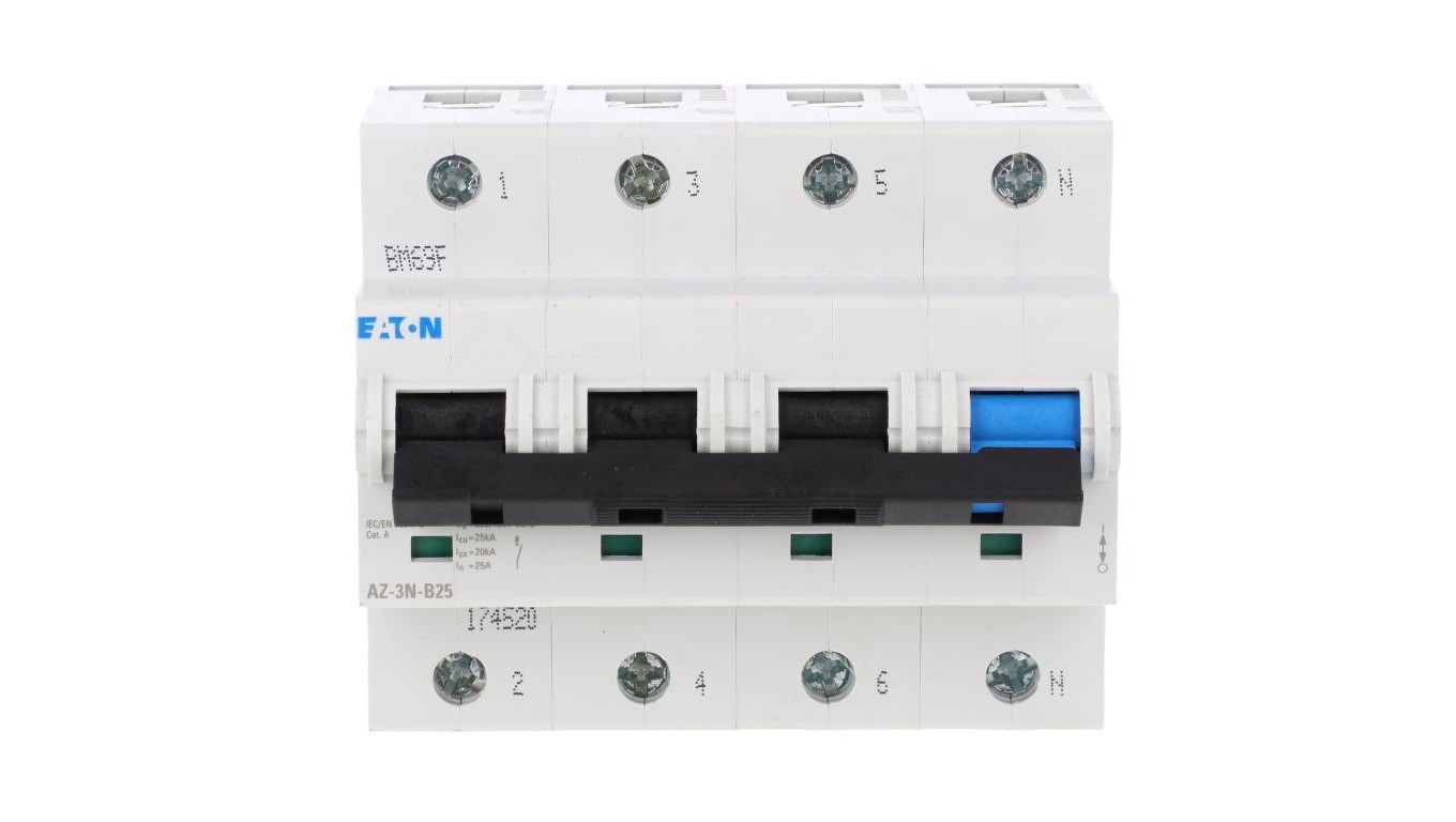 Wyłącznik nadprądowy 3P+N B 25A 25kA AC AZ-3N-B25 174520