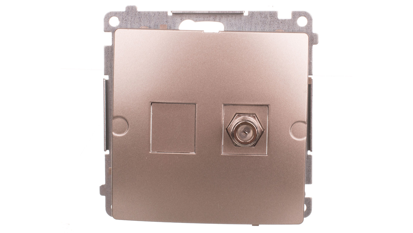 Simon Basic Gniazdo antenowe pojedyncze typu F satynowy BMAF1.01/29