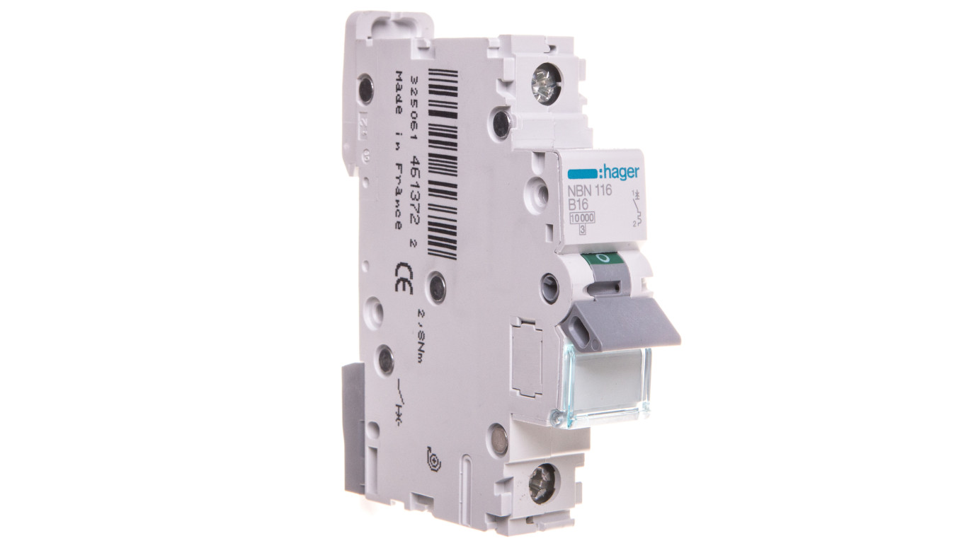 Wyłącznik nadprądowy 1P B 16A 10kA AC NBN116