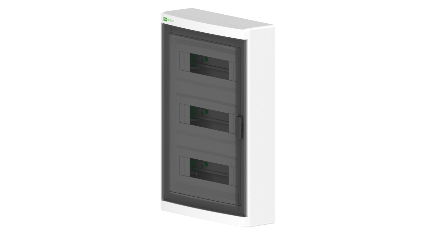 Rozdzielnica modułowa Elegant 3x12 natynkowa IP40 N+PE drzwi przezroczyste 2445-01