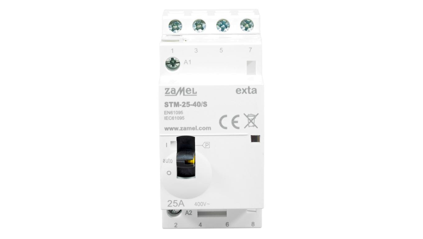 Stycznik modułowy ze sterowaniem ręcznym instalacyjny 25A 4Z 230V AC STM-25-40/S EXT10000314