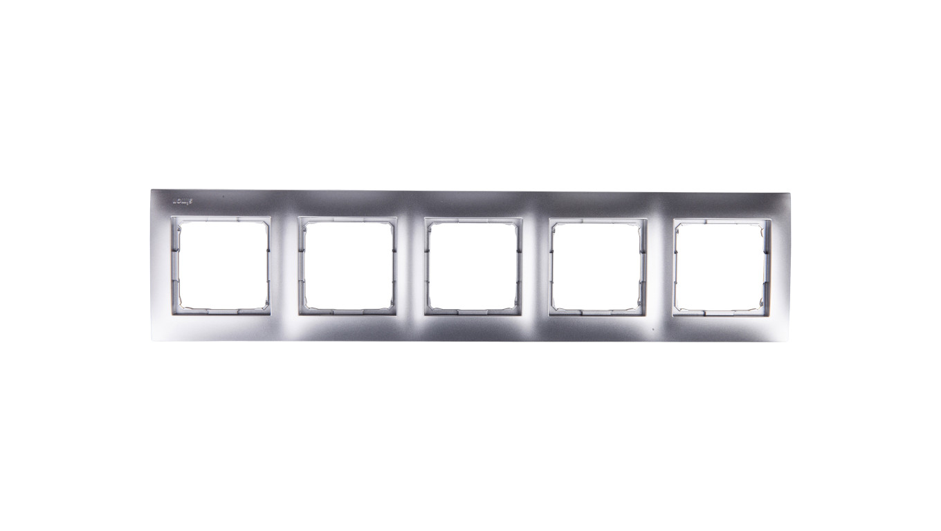 Simon 54 Premium Ramka pięciokrotna srebrny mat /do karton-gips/ DRK5/43