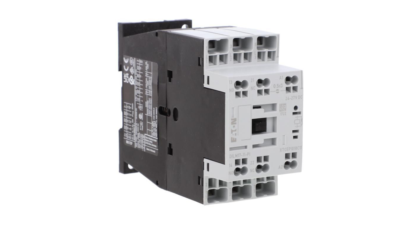 Stycznik mocy DILM17-11(RDC24)-PI 3P 380 V 400 V 8.3 kW 1Z+1R 24 V DC Push-In 199283