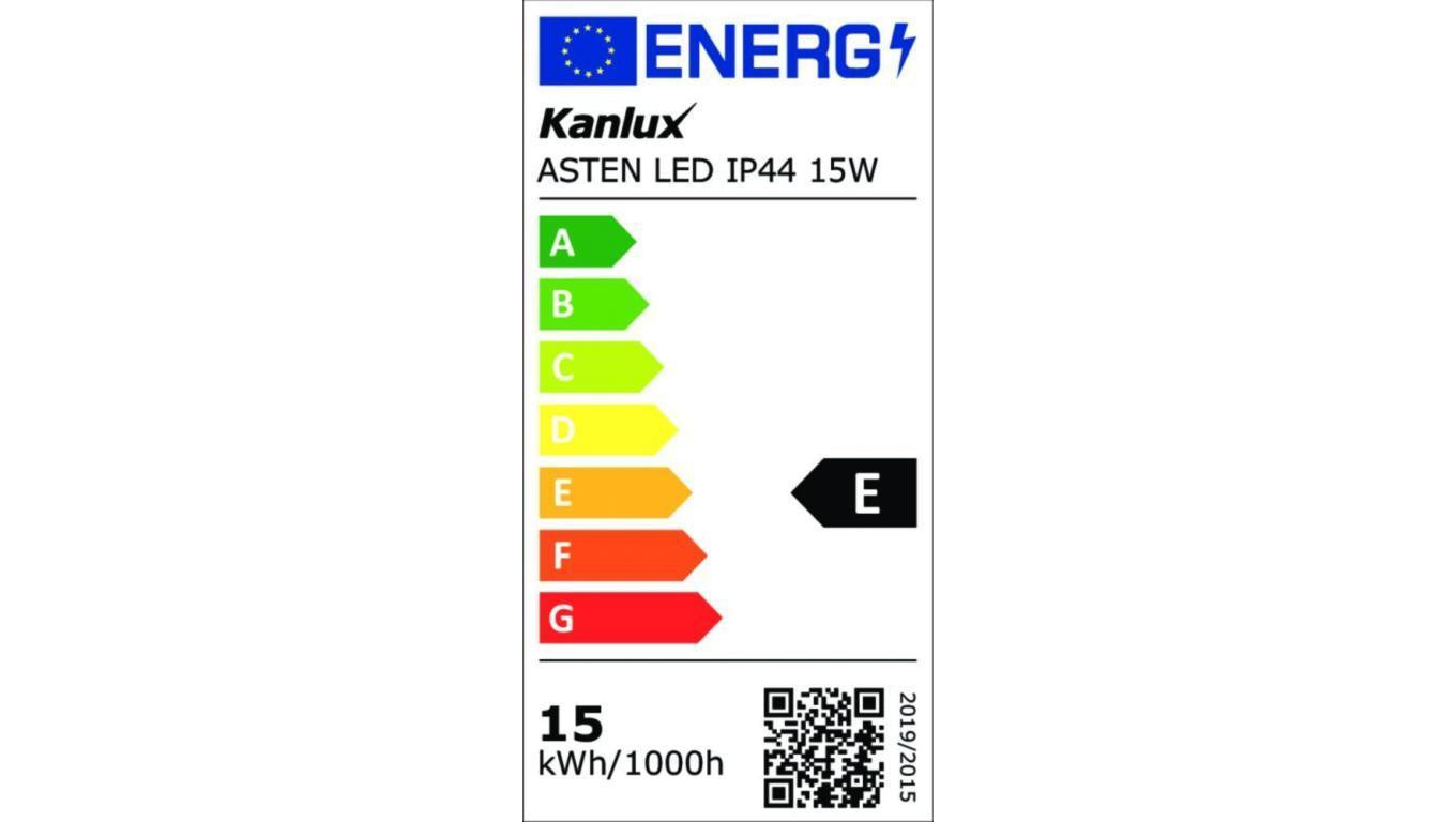 Oprawa ścienna LED ASTEN LED IP44 15W-NW kinkiet 970lm 4000K 26682
