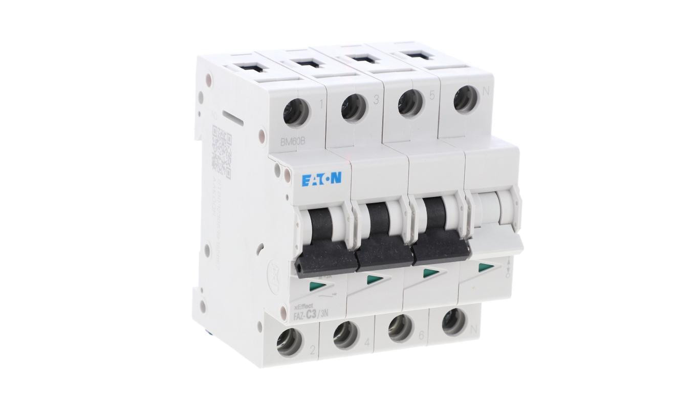 Wyłącznik nadprądowy 3P+N C 3A 15kA AC FAZ-C3/3N 278965