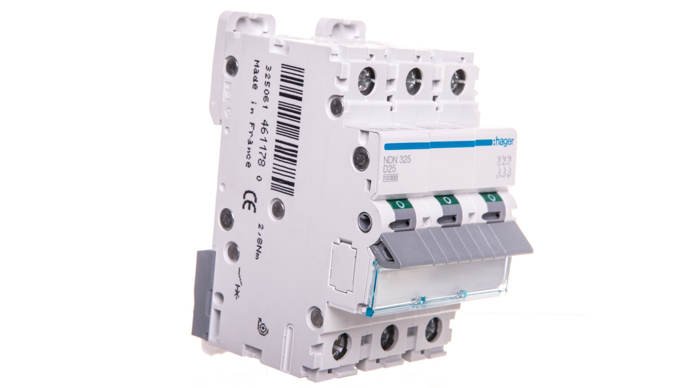 Wyłącznik nadprądowy 3P D 25A 10kA AC NDN325