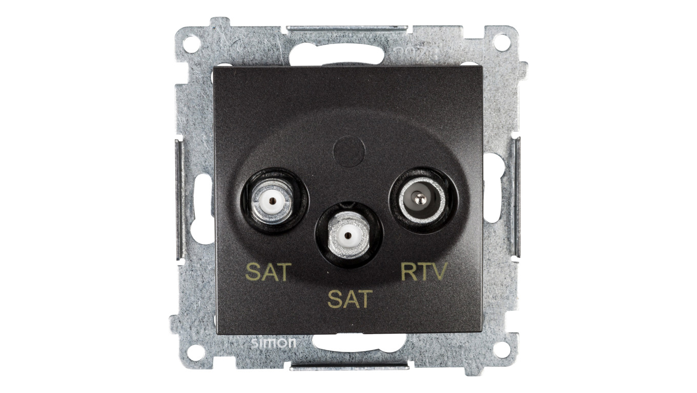 Simon 54 Gniazdo antenowe SAT/SAT/RTV końcowe antracyt DASK2.01/48
