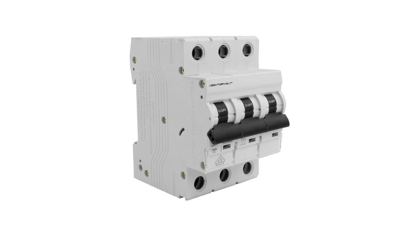 Wyłącznik nadprądowy MCB 10kA 3P 32A VDE C32A Doktorvolt DV-3912