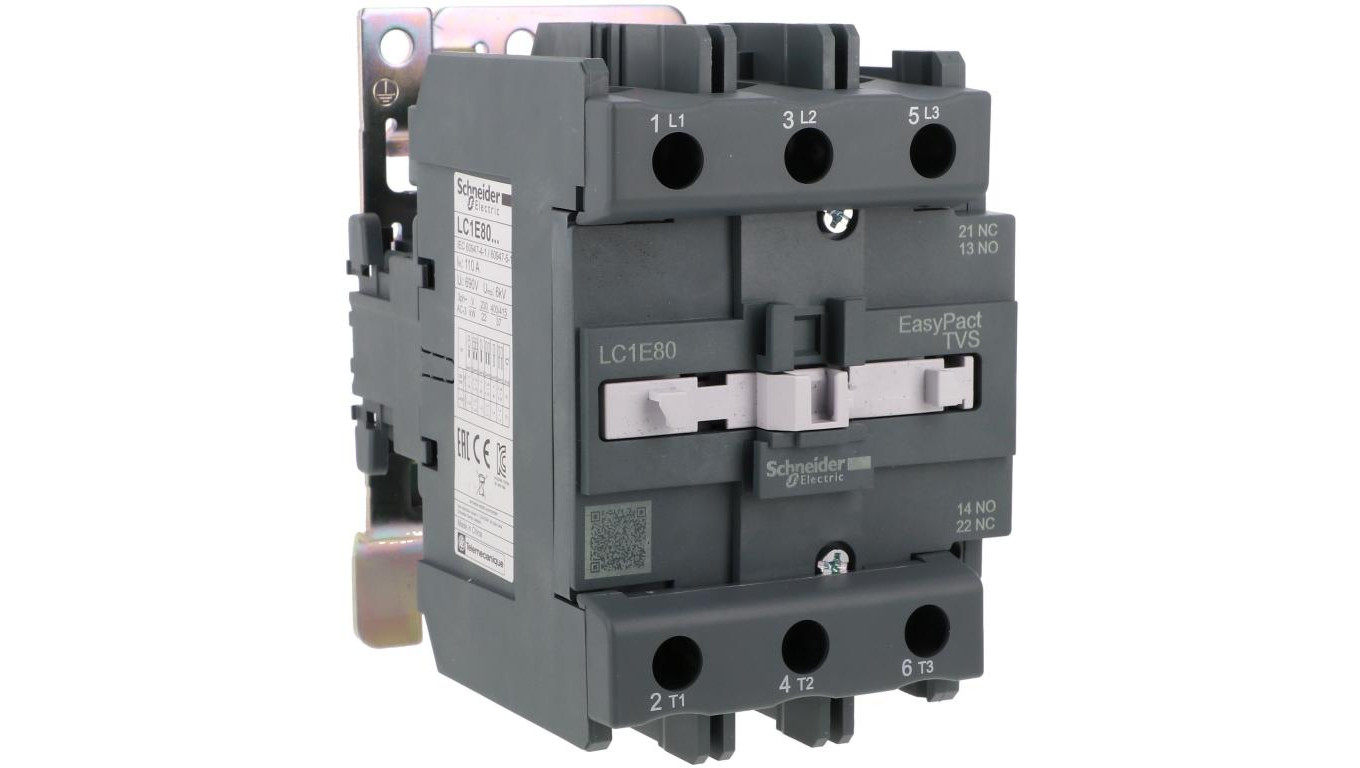 Stycznik mocy Easy TeSys Control AC-3, 80A, 3P (1NO 1NC), cewka 230V AC, 50/60Hz LC1E80P7