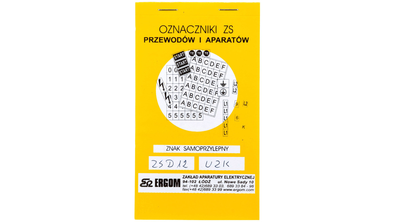 Znaki samoprzylepne ZS D12/UZK E04ZP-02030402000