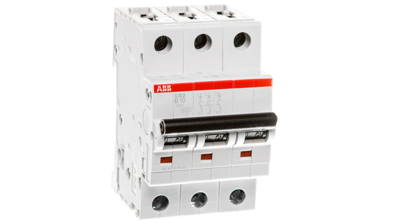 Wyłącznik nadprądowy 3P B 10A 6kA AC S203-B10 2CDS253001R0105