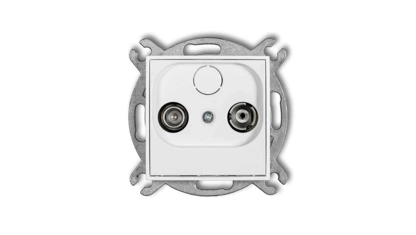 ICON Mechanizm gniazda abonenckiego RTV końcowego 2dB biały IG2K
