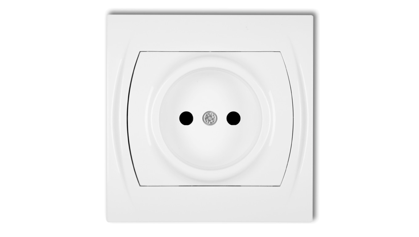 LOGO Gniazdo pojedyncze b/u biały LGP-1p