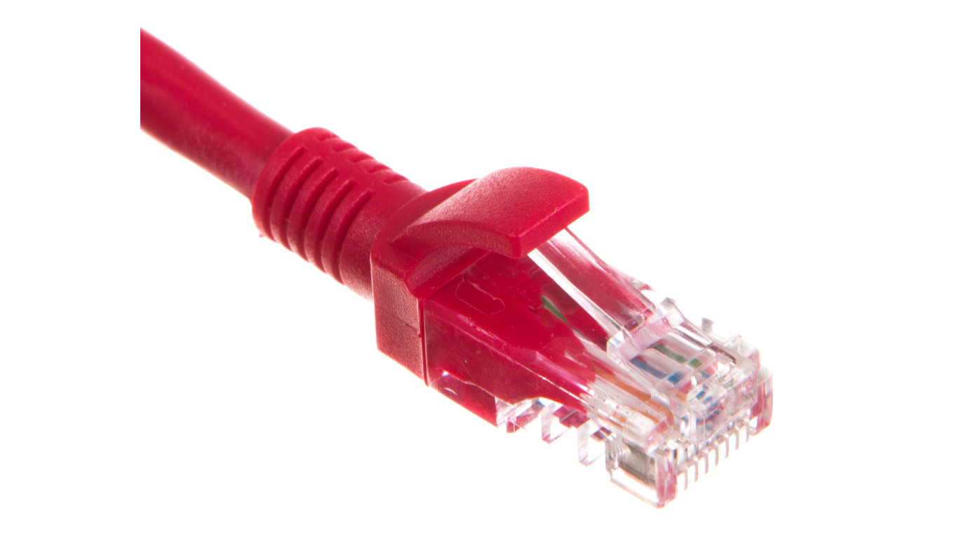 Kabel krosowy patchcord U/UTP kat.6 10m czerwony