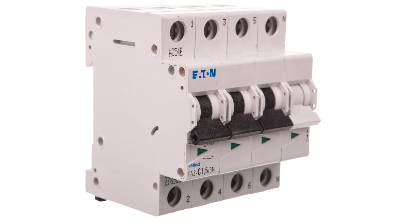 Wyłącznik nadprądowy 3P+N C 1,6A 15kA AC FAZ C1,6/3N 278962