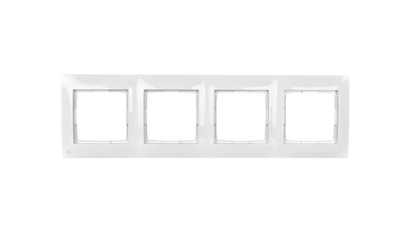 Simon 54 Premium Ramka poczwórna antybakteryjna biała DR4/AB11