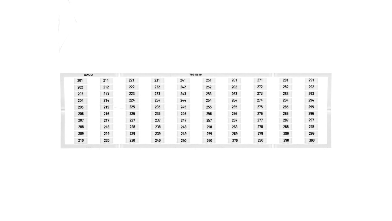 Oznaczniki WMB 1x 201-300 793-5610 /5szt./