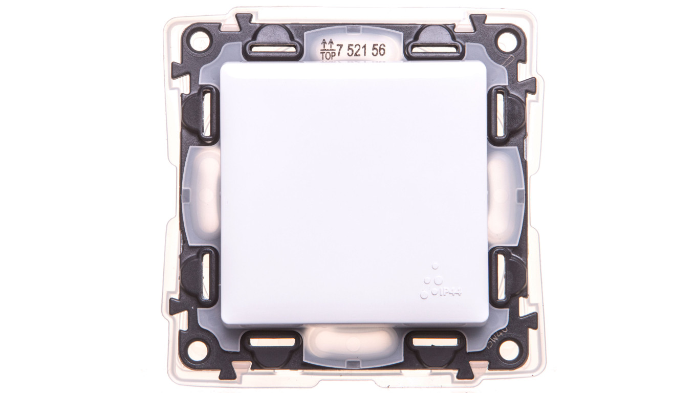 VALENA LIFE Łącznik schodowy biały IP44 10A 752156