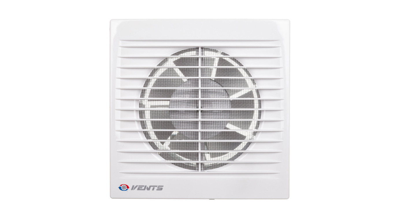 Wentylator domowy fi 125 230V 16W 180m3/h 35dB ścienny z wyłącznikiem czasowym (STYL WC) 125ST