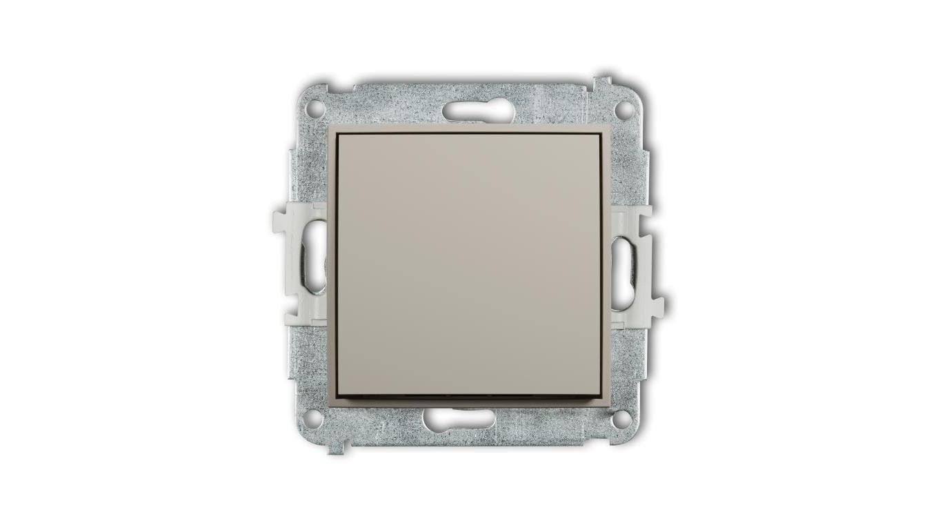 MINI Mechanizm łącznika zwiernego, jednobiegunowego (jeden klawisz bez piktogramu) taupe 60MWP-4.1