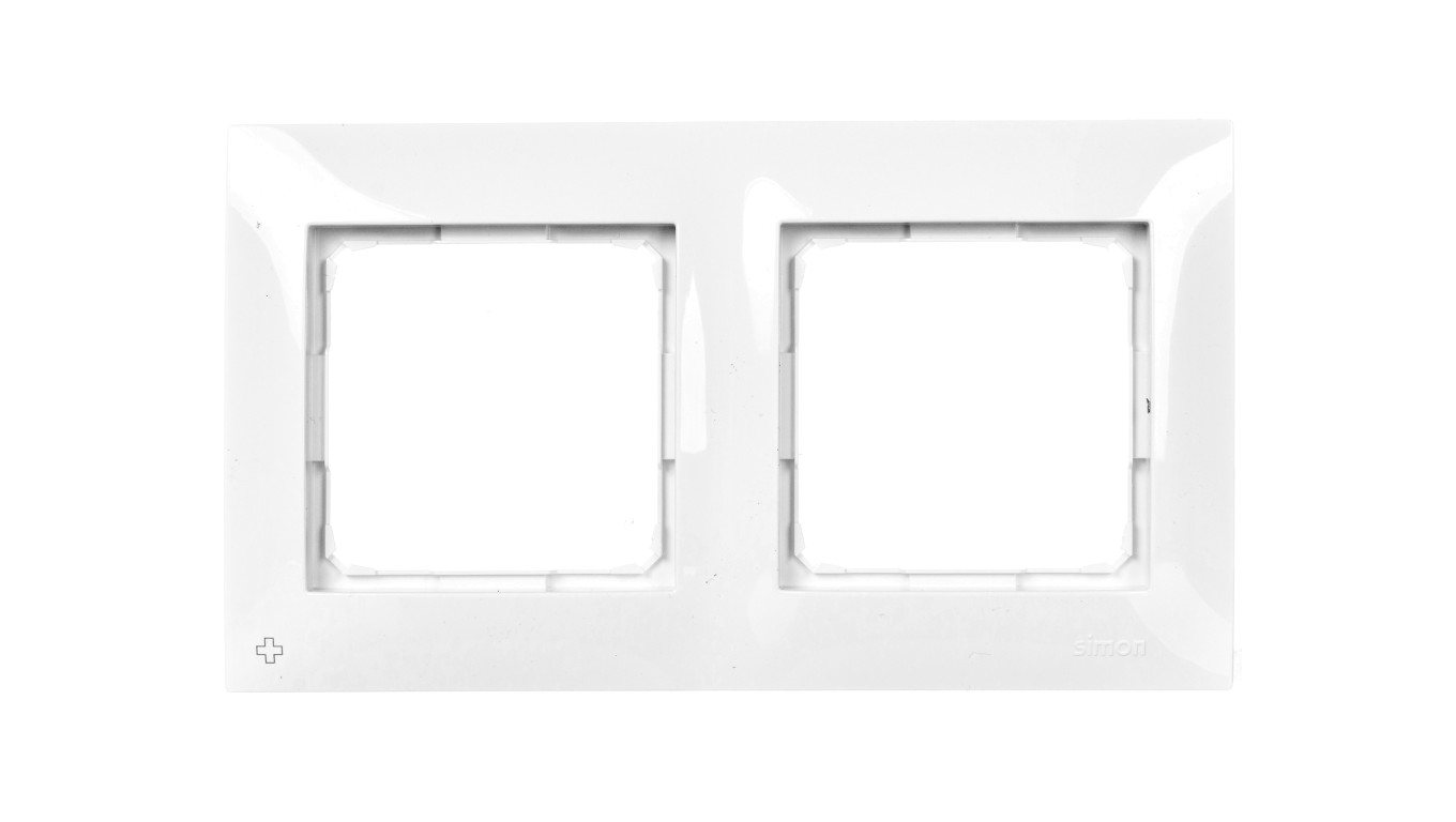 Simon 54 Premium Ramka podwójna antybakteryjna biała DR2/AB11
