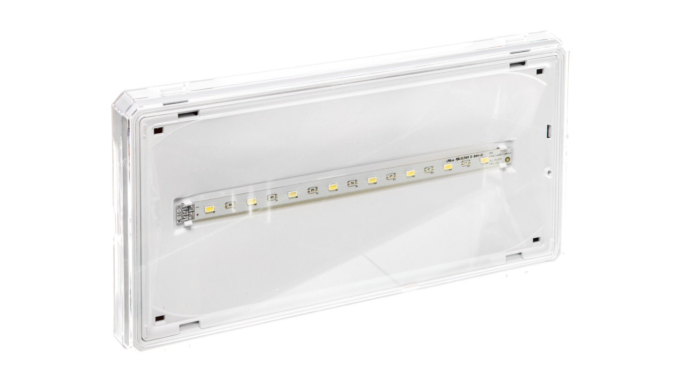Oprawa awaryjna EXIT IP65 1W 1h dwuzadaniowa biała ETE/1W/C/1/SA/X/WH