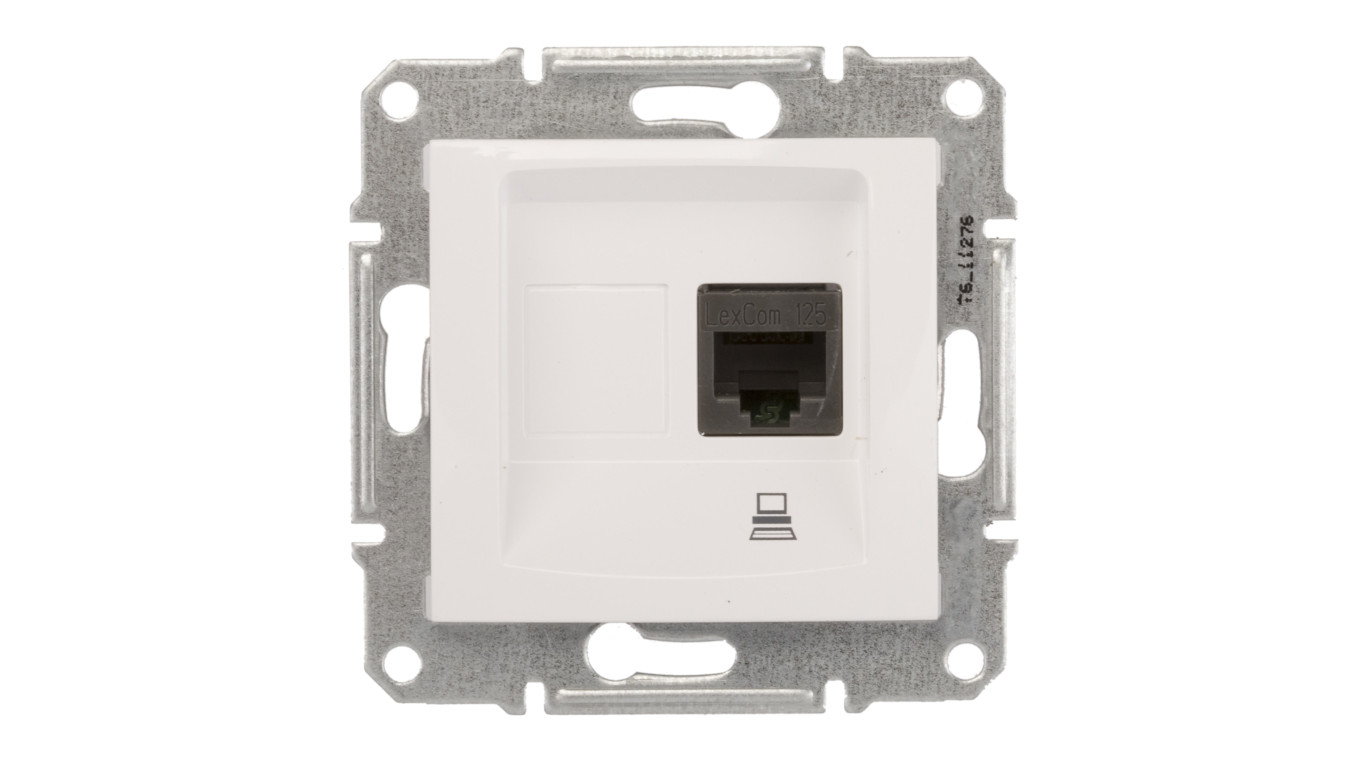 Sedna Gniazdo komputerowe pojedyncze RJ45 kat.5e UTP białe SDN4300121