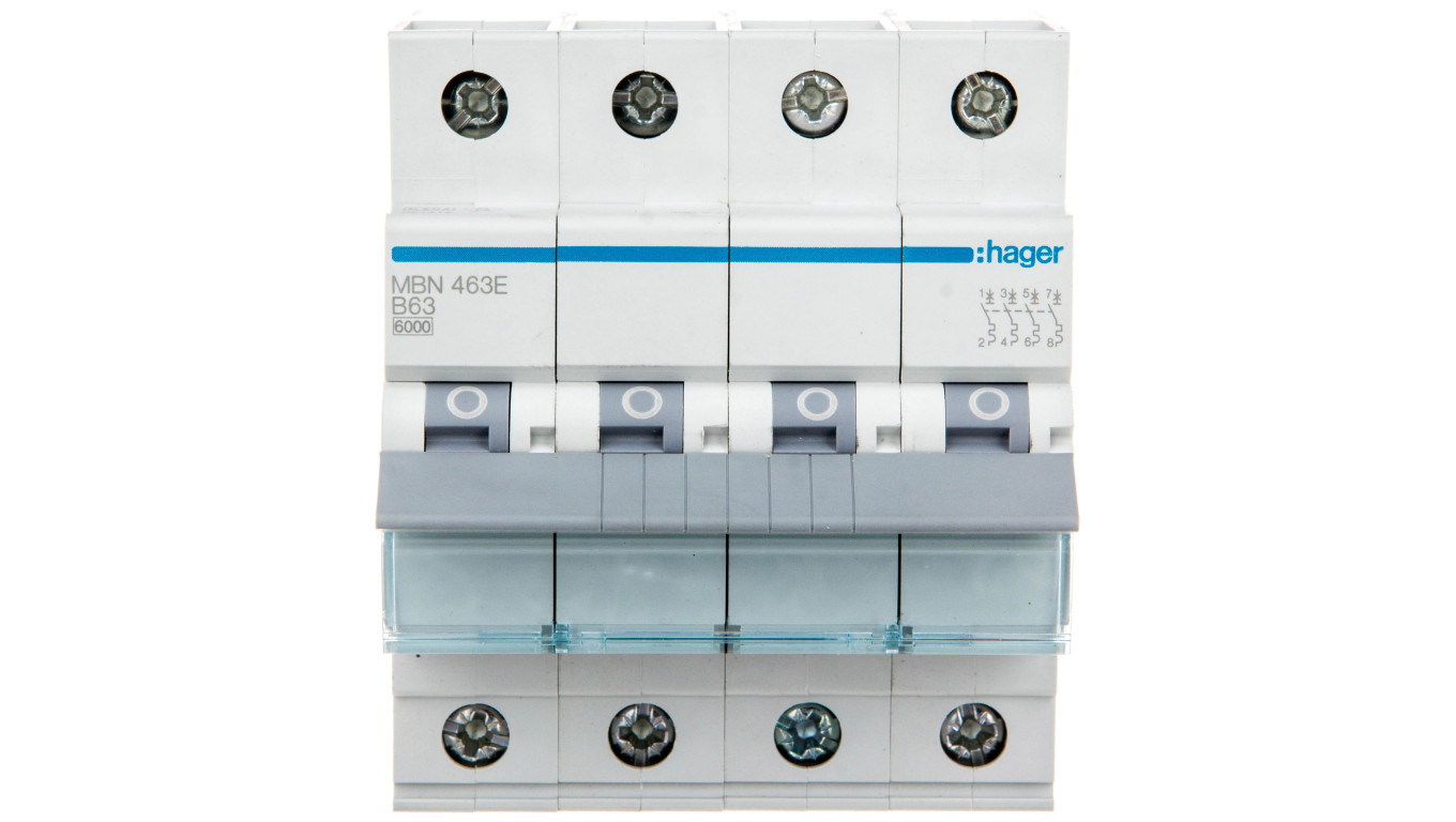 Wyłącznik nadprądowy 4P B 63A 6kA AC MBN463E