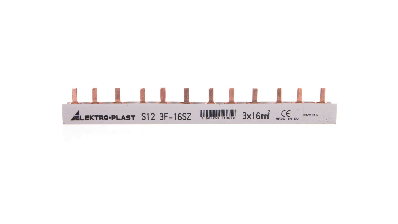 Szyna prądowa typu PIN 3P 16mm2 100A 12 pinów IZS16/3F/12 45.262