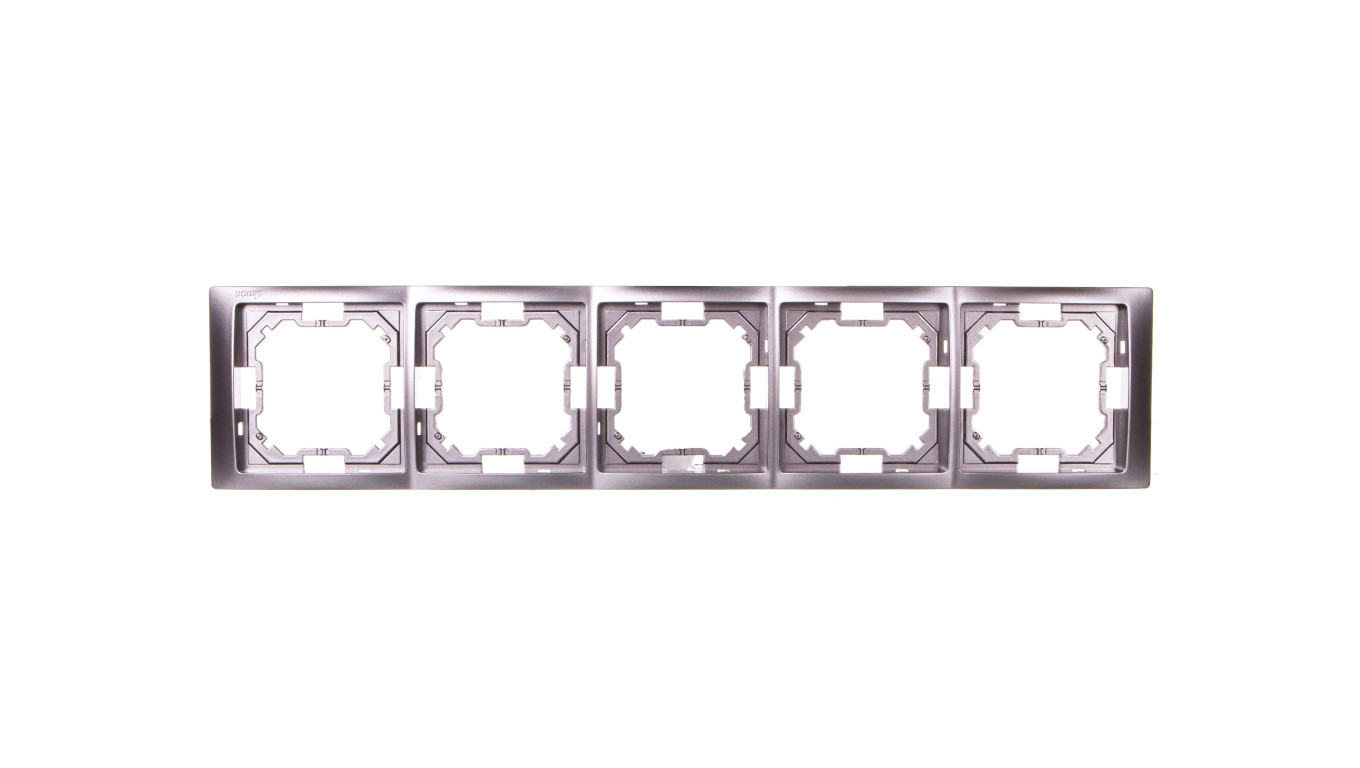 Simon Basic Neos Ramka pięciokrotna stal inox BMRC5/21