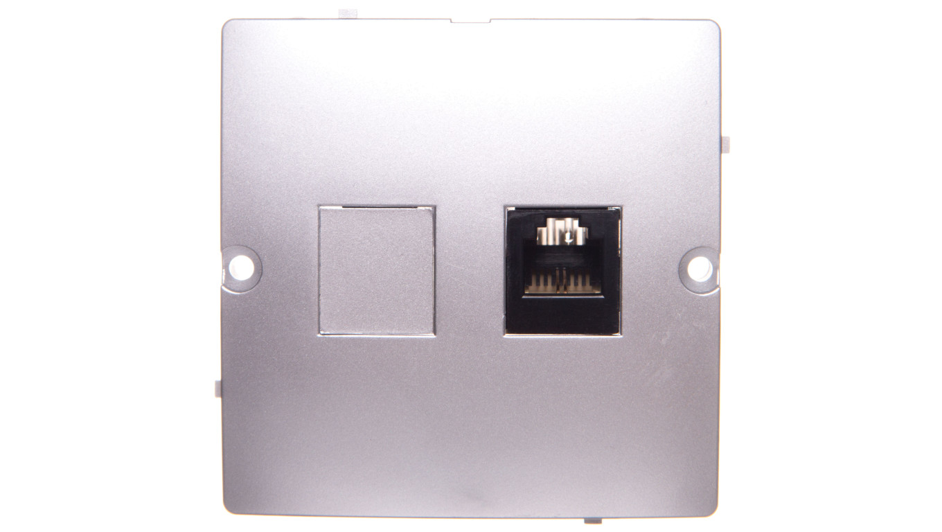 Simon Basic Gniazdo telefoniczne RJ11 srebrny mat BMTF1.02/43