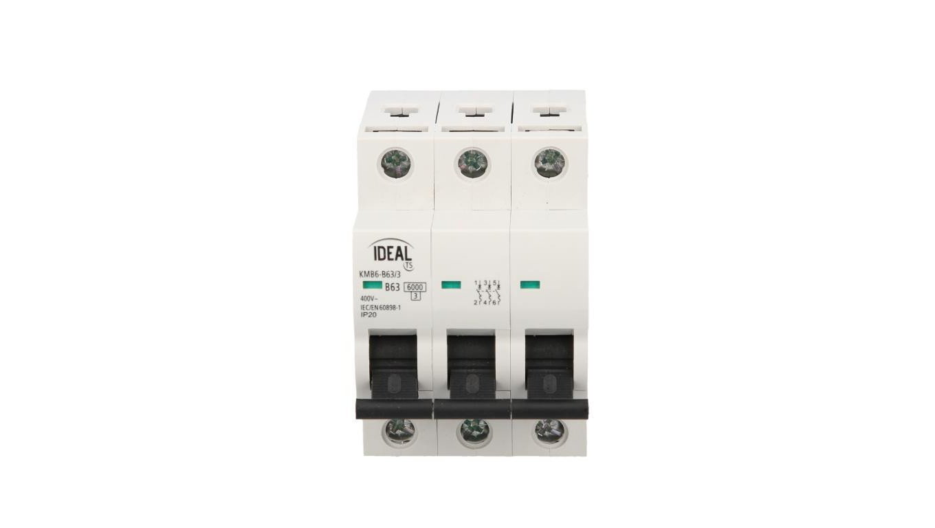 Wyłącznik nadprądowy 3P B 63A 6kA AC KMB6-B63/3 VDE 23170