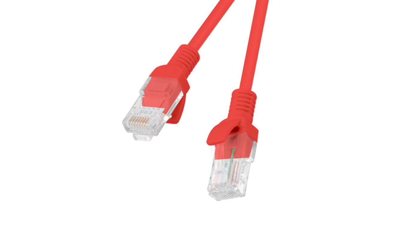 Kabel krosowy patchcord U/UTP kat.6 1,5m czerwony PCU6-10CC-0150-R