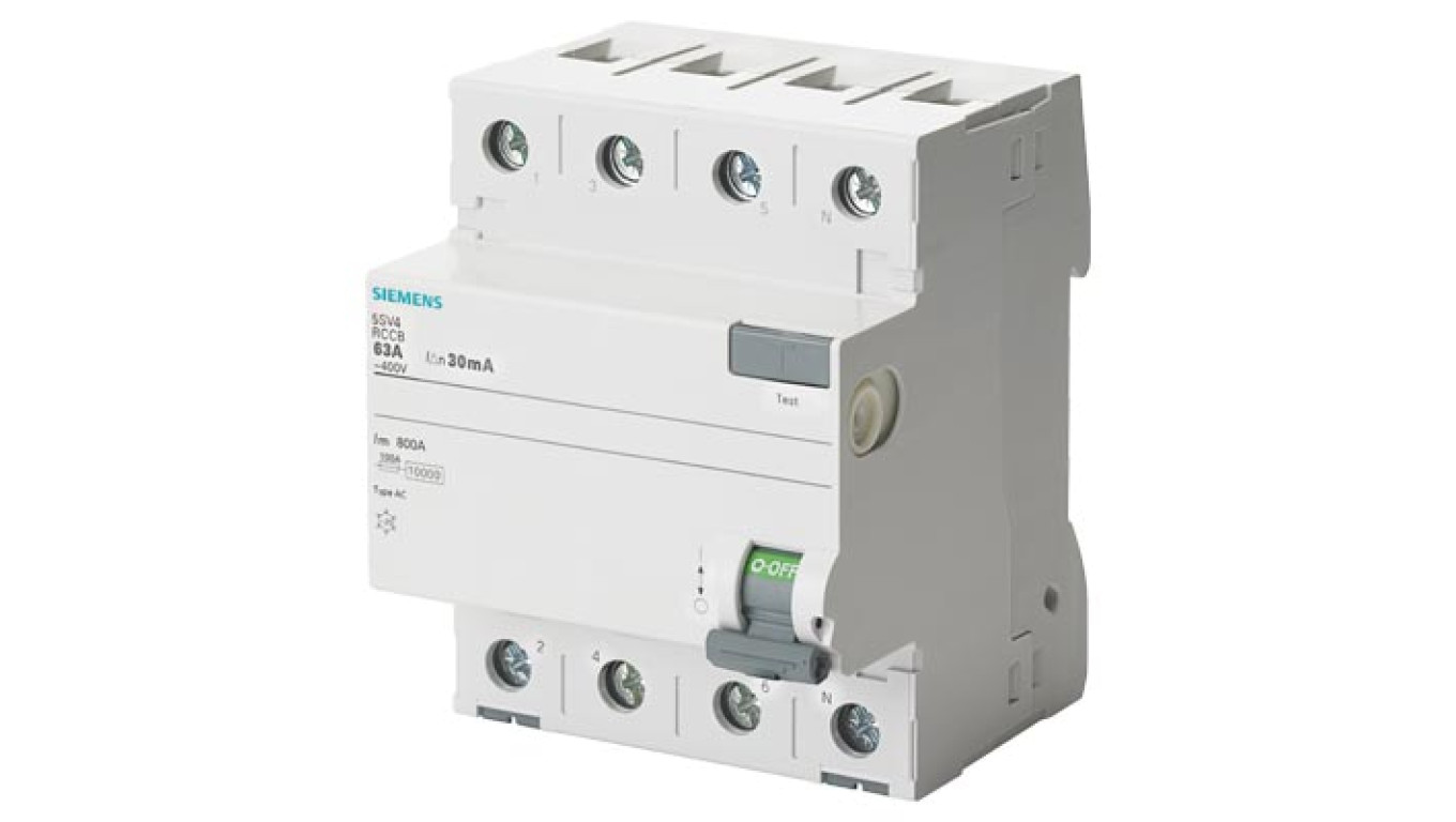Wyłącznik różnicowoprądowy 4P 40A 100mA typ AC 5SV4444-0
