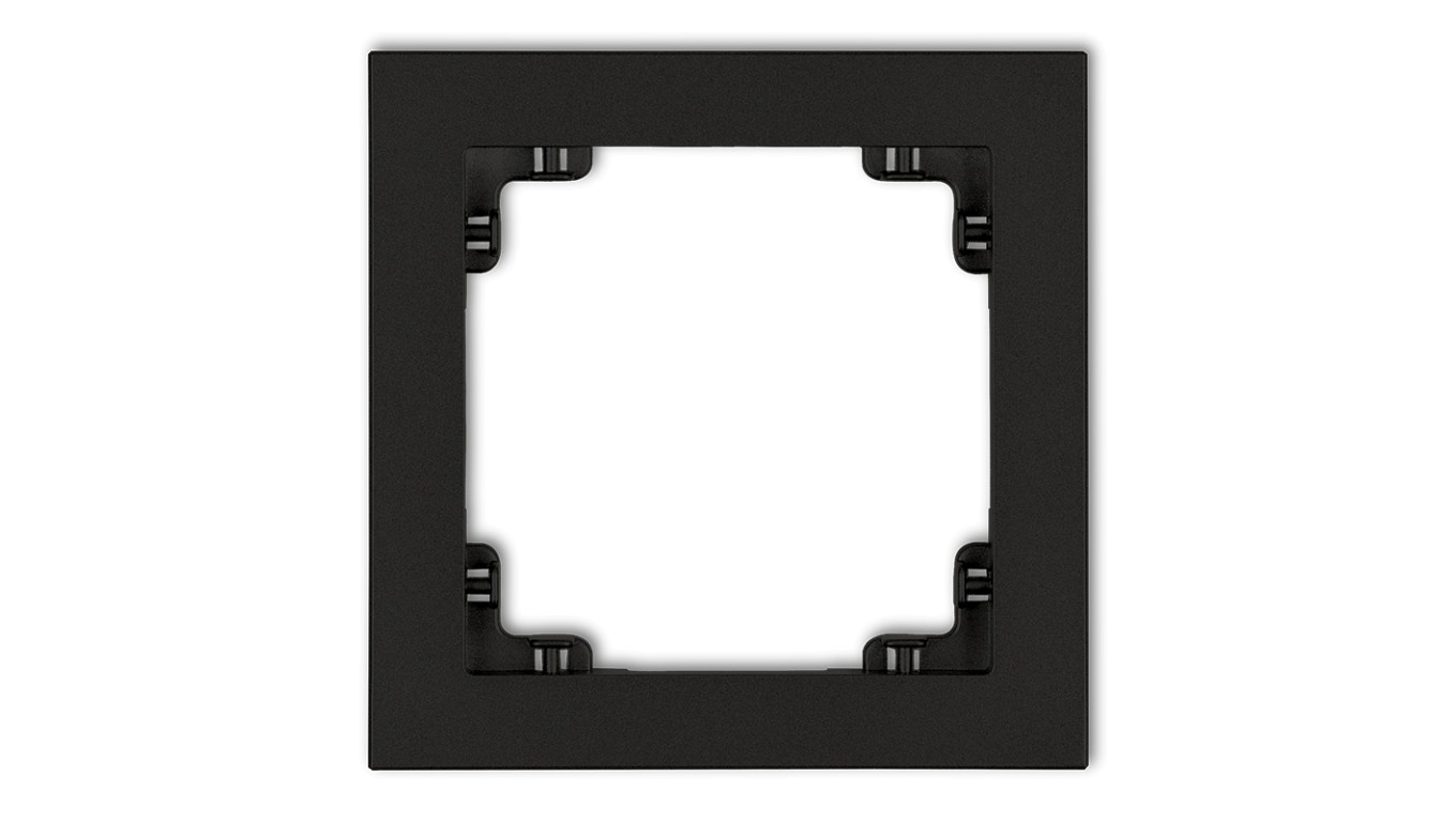 DECO Ramka pojedyncza czarny mat 12DR-1