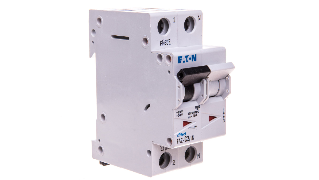Wyłącznik nadprądowy 1+N C 2A 15kA AC FAZ C2/1N 278662