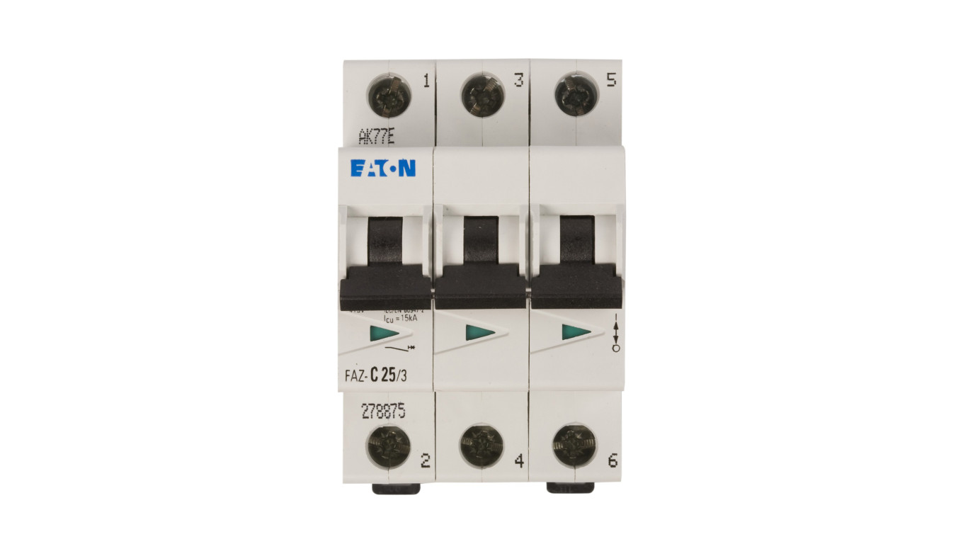 Wyłącznik nadprądowy 3P C 25A 15kA AC FAZ C25/3 278875