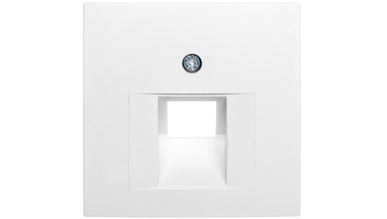 Berker S.1/B.1/B.3/B.7 Glas Płytka czołowa do gniazda teleinformatycznego pojedynczego RJ11/RJ12/RJ45 śnieżnobiała 14071909