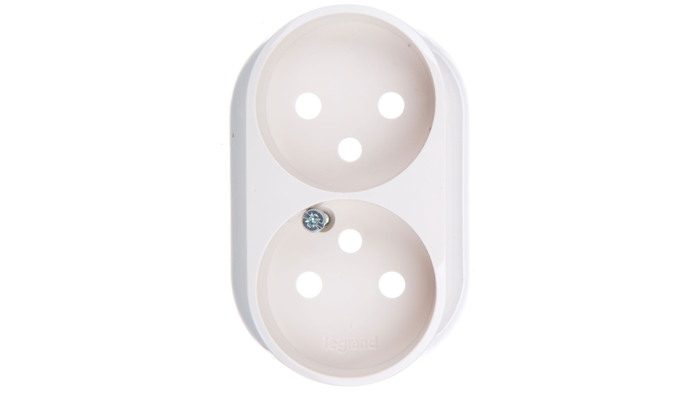 VALENA ALLURE Plakietka gniazda podwójnego z/u kremowy 753996