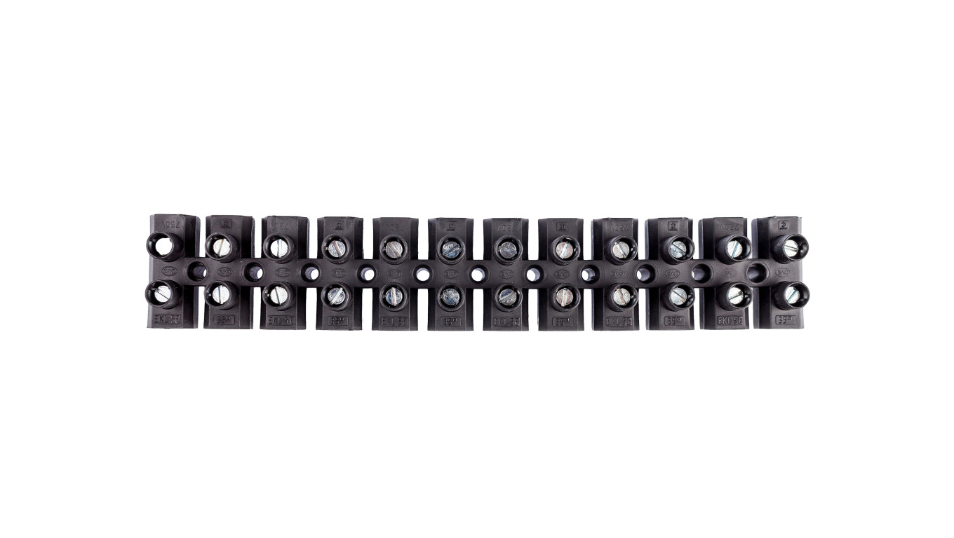 Listwa zaciskowa gwintowa 12-torowa 35mm2 czarna EKL 5E 89150007