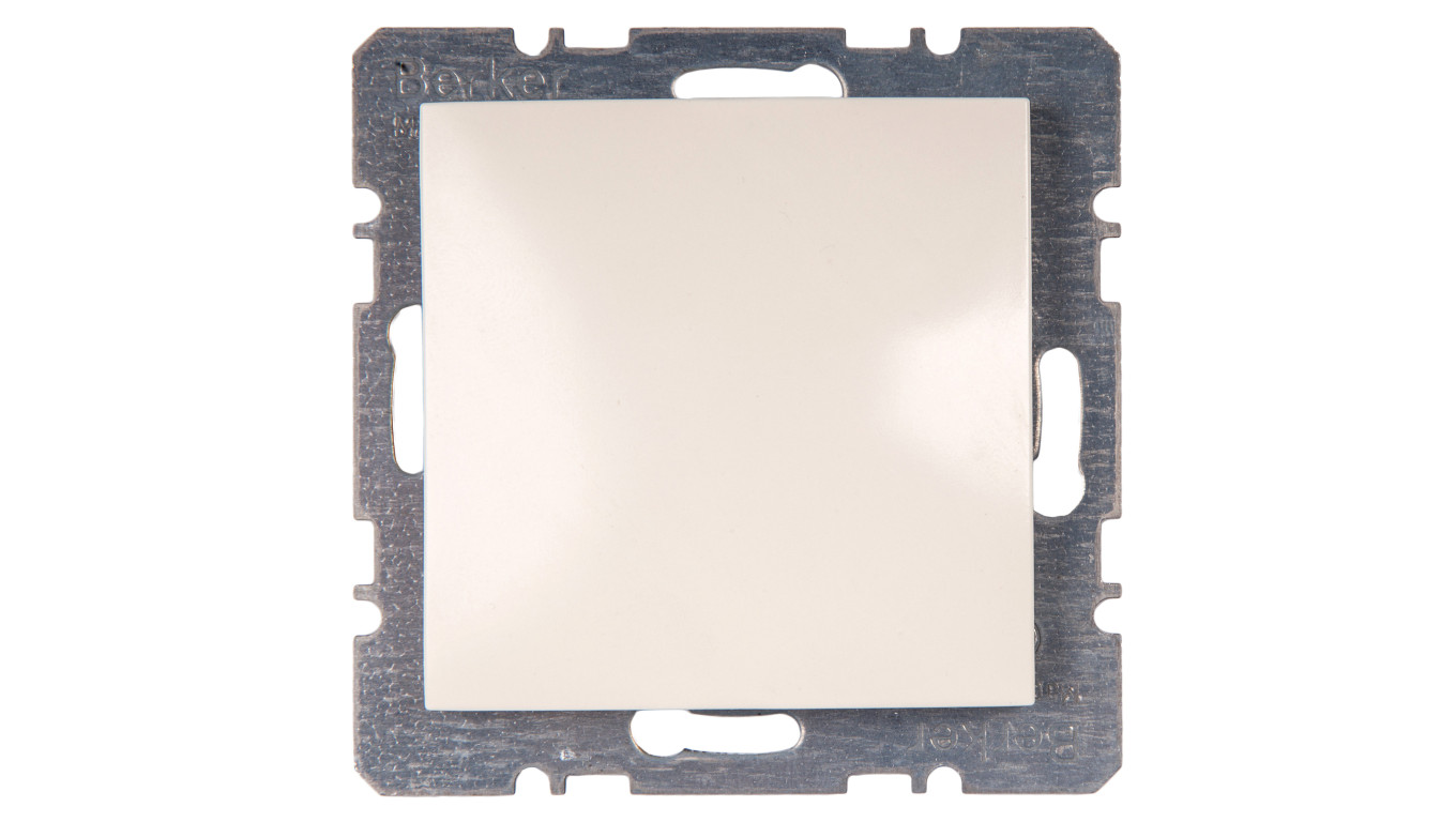 Berker/B.Kwadrat Zaślepka z elementem centralnym kremowa 10098982