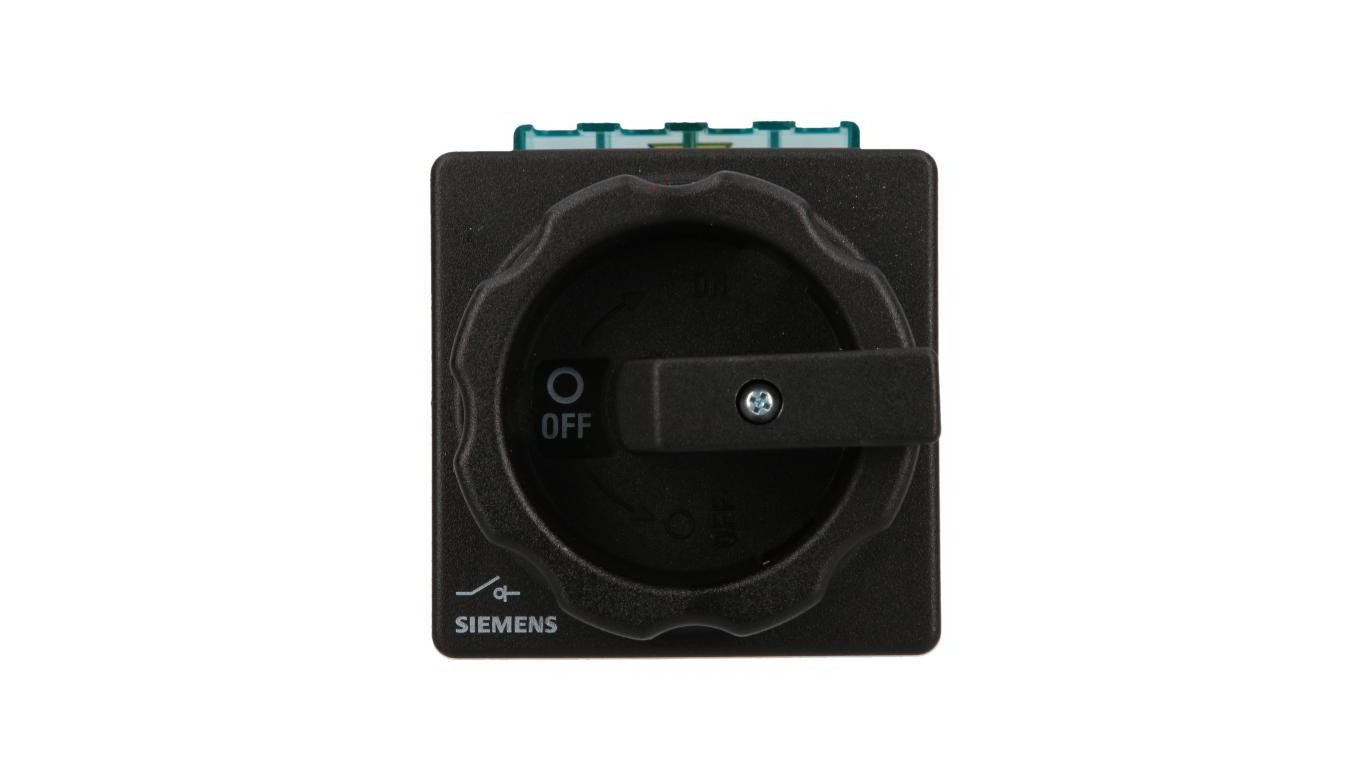 Rozłącznik główny 3P 16A 7.5kW AC23A 400V montaż tablicowy pokrętło czarne 4 otwory 3LD2003-0TK51