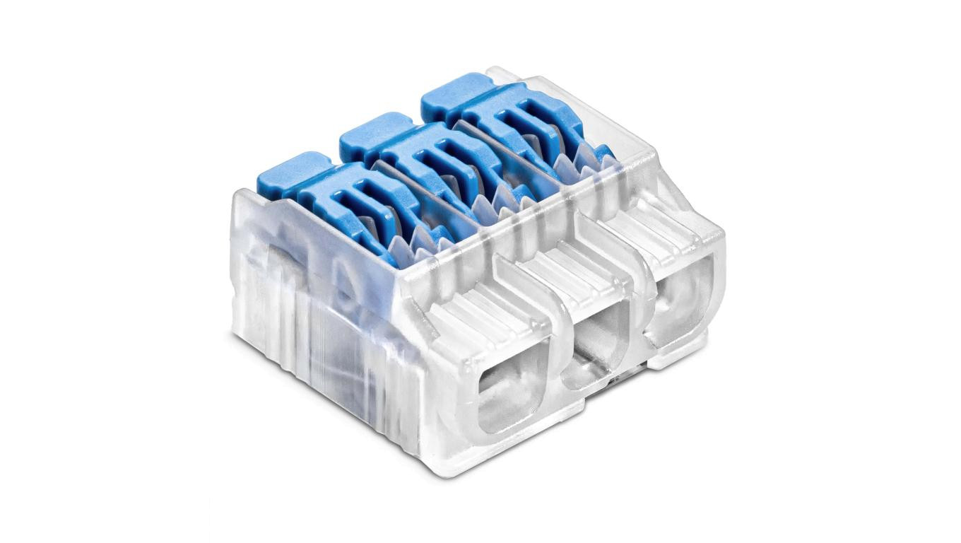 IDEALNA Szybkozłączka SCL3 z dźwignią do linek i drutów 3-torowa 4mm² 32A 450V 88000313S /40szt./