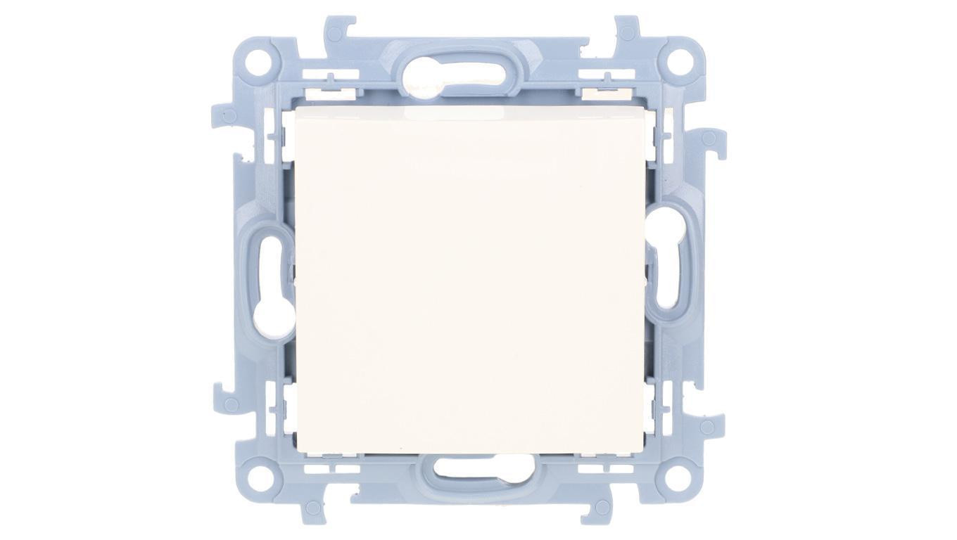 Simon 10 Łącznik uniwersalny – schodowy bez piktogramu (moduł) 10 AX, 250 V~, szybkozłącza biały CW6C.01/X/11